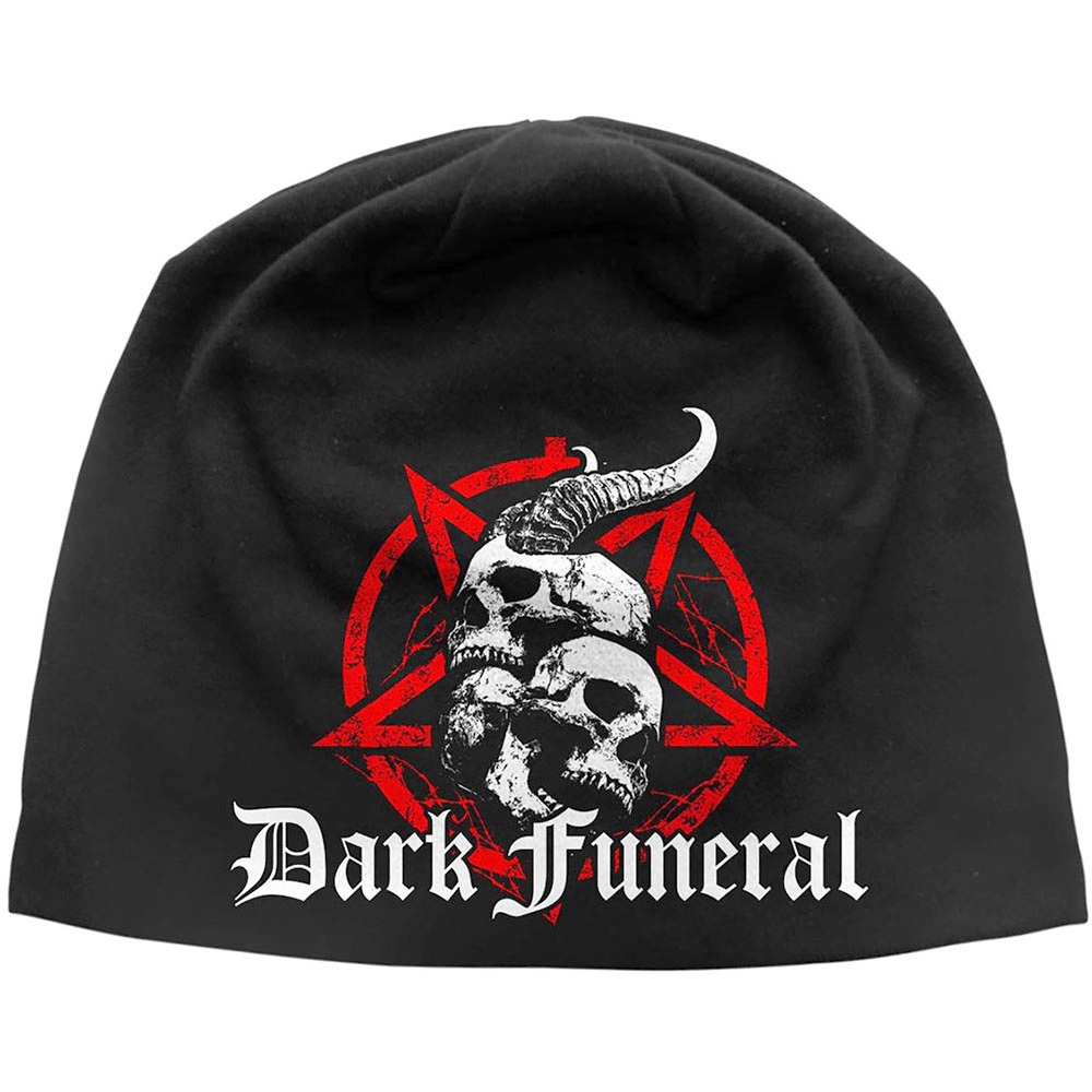 Dark Funeral - Skulls & Pentagram Bonnet - Noir